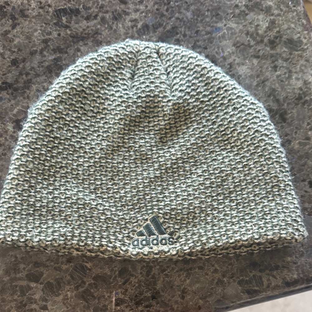 Adidas Textured Beanie in Light Gray